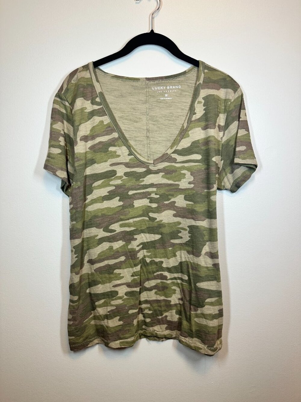 Lucky Brand Scoop Neck Tee - Camo